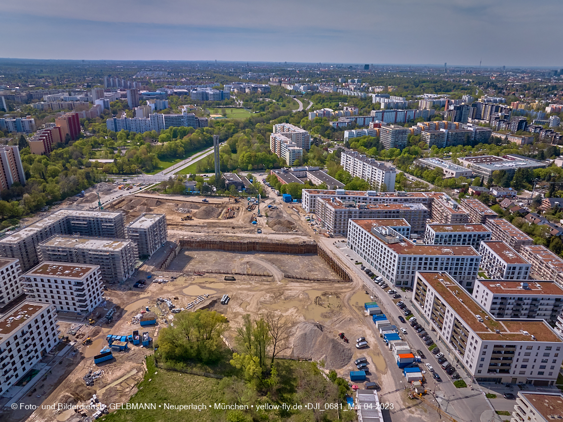 04.05.2023 - Luftbilder vom Alexisqaurtier und Pandion Verde in Neuperlach 04.05.2023 - Luftbilder vom Alexisqaurtier und Pandion Verde in Neuperlach